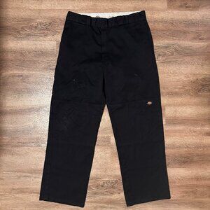 Dickies Double Knee Chinos Mens 34x31 Black Cotton Polyester Work Pants